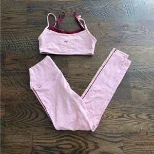 SET Active Pink and Burgundy Top
